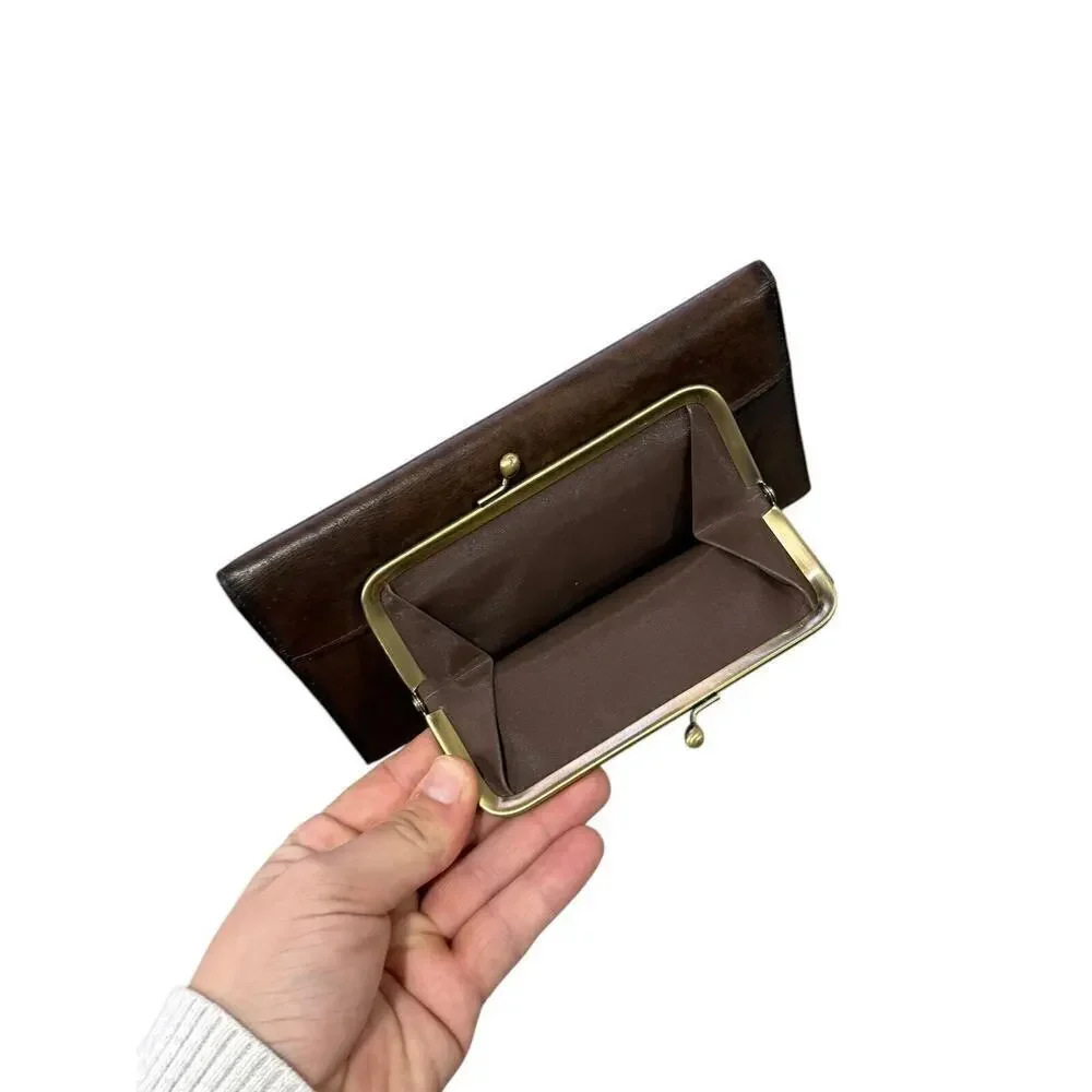 Buxton Dark Brown Large Leather Trifold Wallet Women’s‎